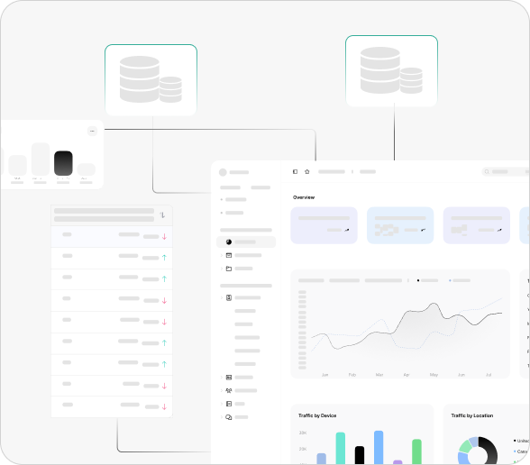 Unified visibility dashboard with real-time analytics and monitoring charts